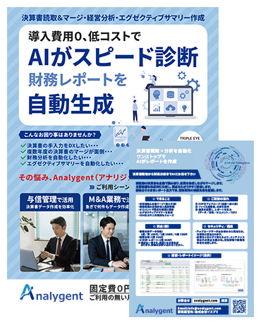Analygentのパンフレットイメージ